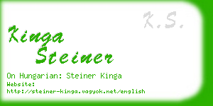 kinga steiner business card